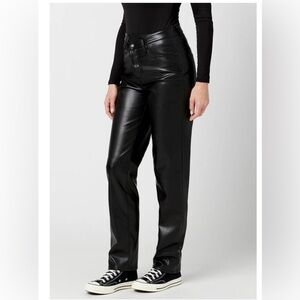 Buffalo David Bitton Jesse Faux Leather  Pants Size 25 Women NWT